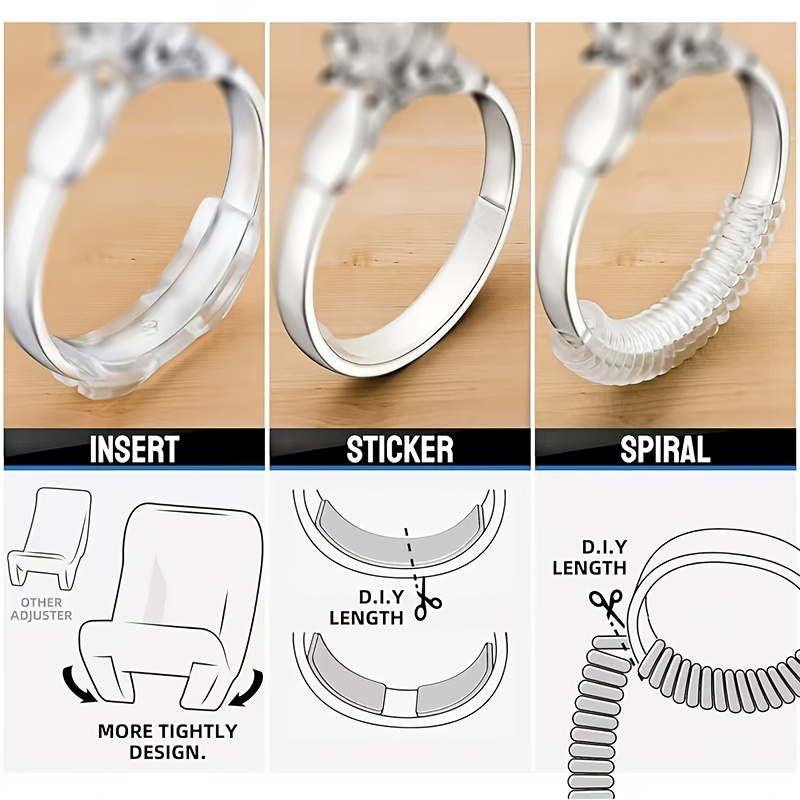 18pcs Ring Sizer Adjuster Set, Spiral Coils & Ring Guards
